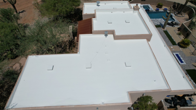 Flat Roof Of A Commercial Building.