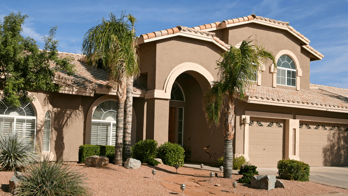 Arizona Stucco Home With Rhino Shield Exterior Paint.