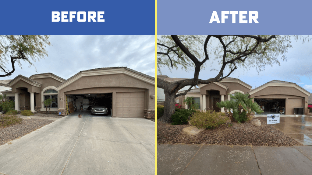 Before And After Images Of Arizona Stucco Home.
