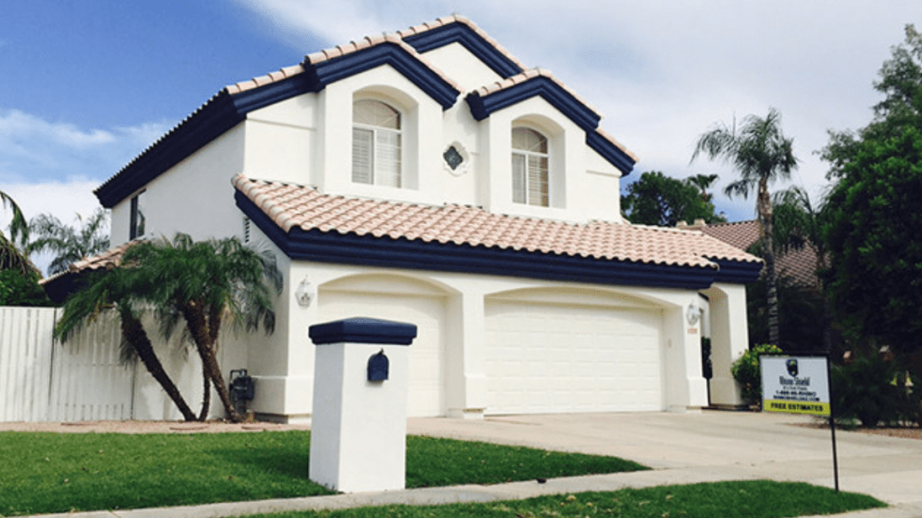 Arizona home with white ceramic paint by rhino shield.