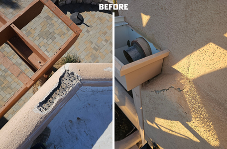 Before Images Of Tucson, Az Stucco Home.