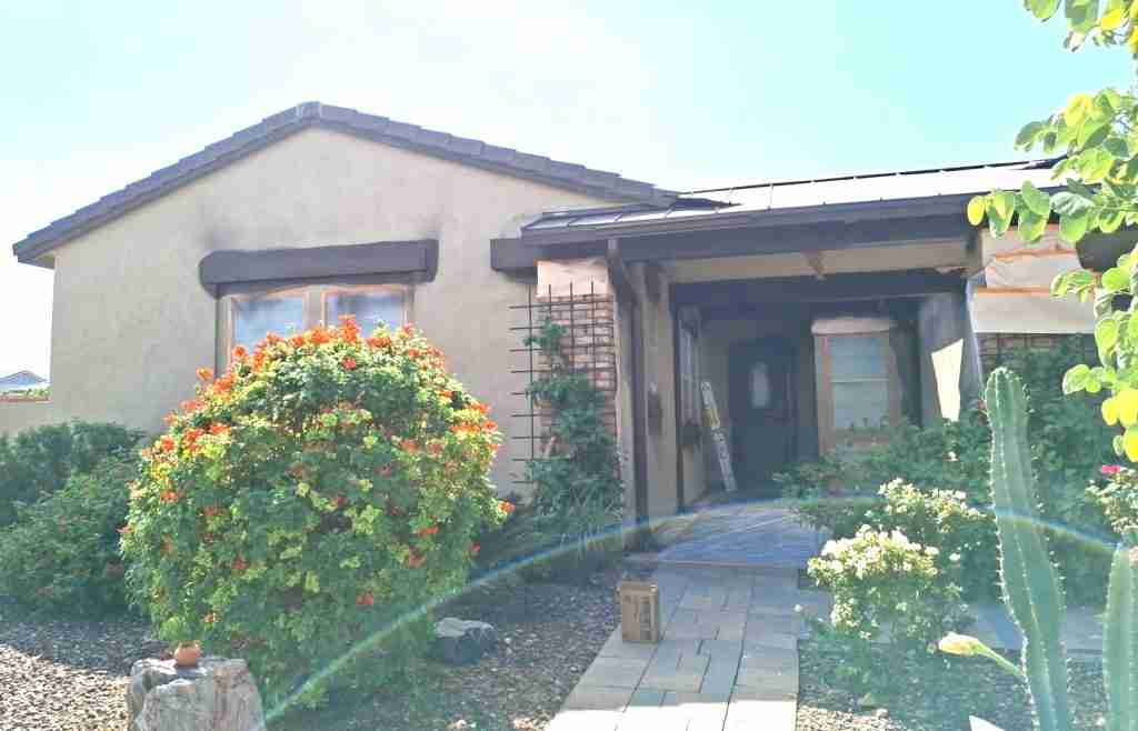 Stopping Stucco Cracks In The Waterston Community: A Rhino Shield Success Story Gilbert Az Stucco Cracks Coated And Repaired By Rhino Shield - Before Pic