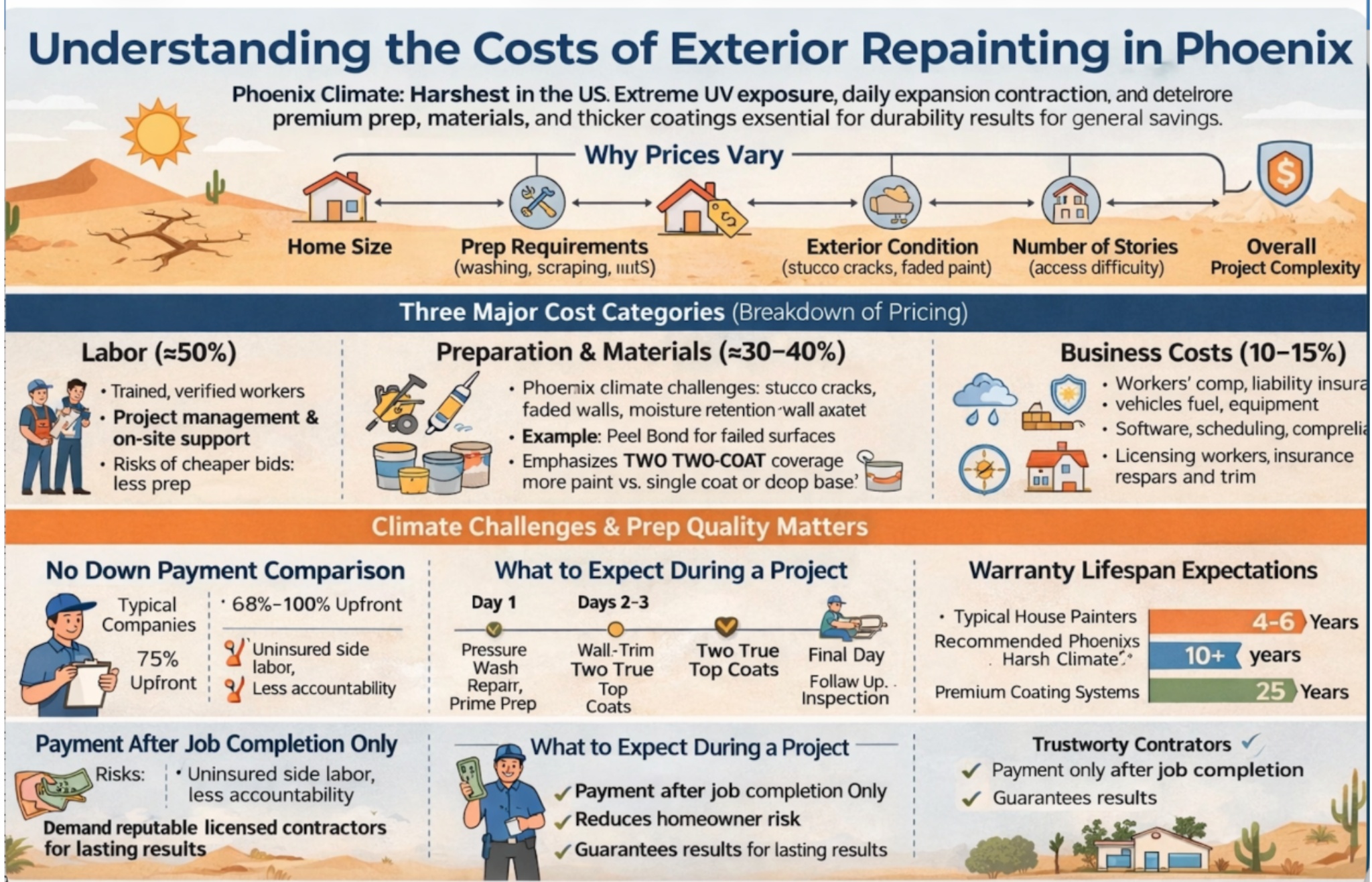 How Much Does It Cost To Paint A House In Phoenix In 2026? Exterior Repainting How Much Does It Cost To Paint A House In Phoenix In 2026?